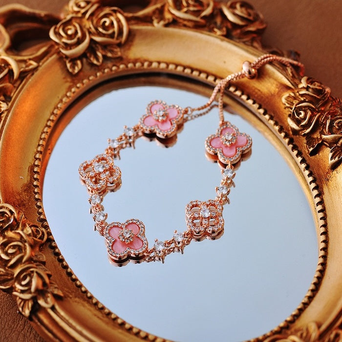 Shimmering Clover Charm Bracelet