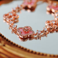 Shimmering Clover Charm Bracelet