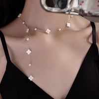 Mother of Pearl Lucky Clover Beads Jewelry Set