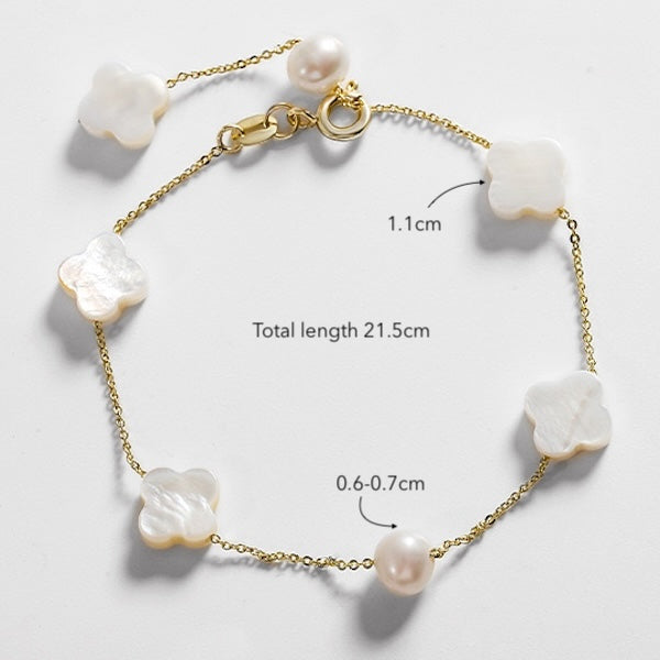 Mother of Pearl Lucky Clover Jewelry Set