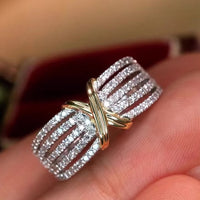 Luxurious Cross Line Eternity Ring