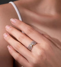 Luxurious Cross Line Eternity Ring