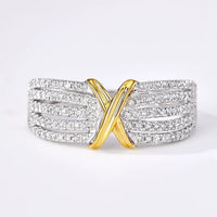 Luxurious Cross Line Eternity Ring