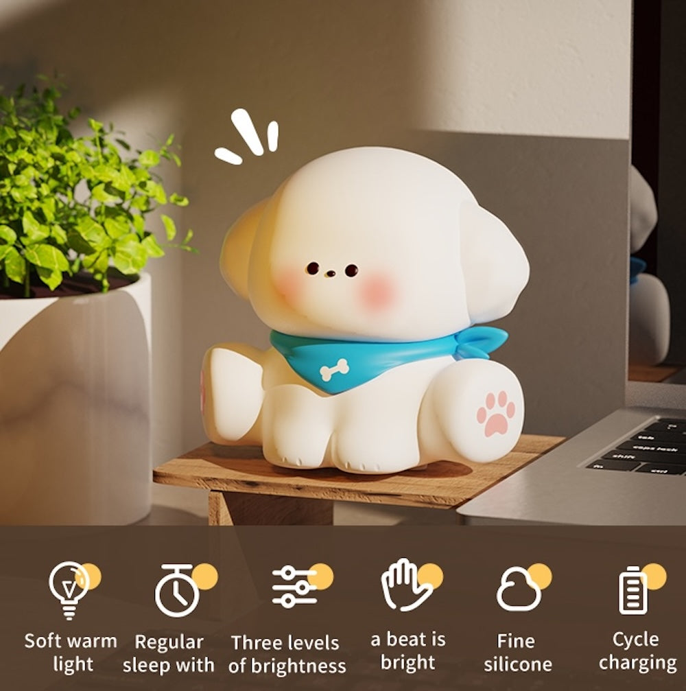 Cute Puppy Silicone Night Lamp