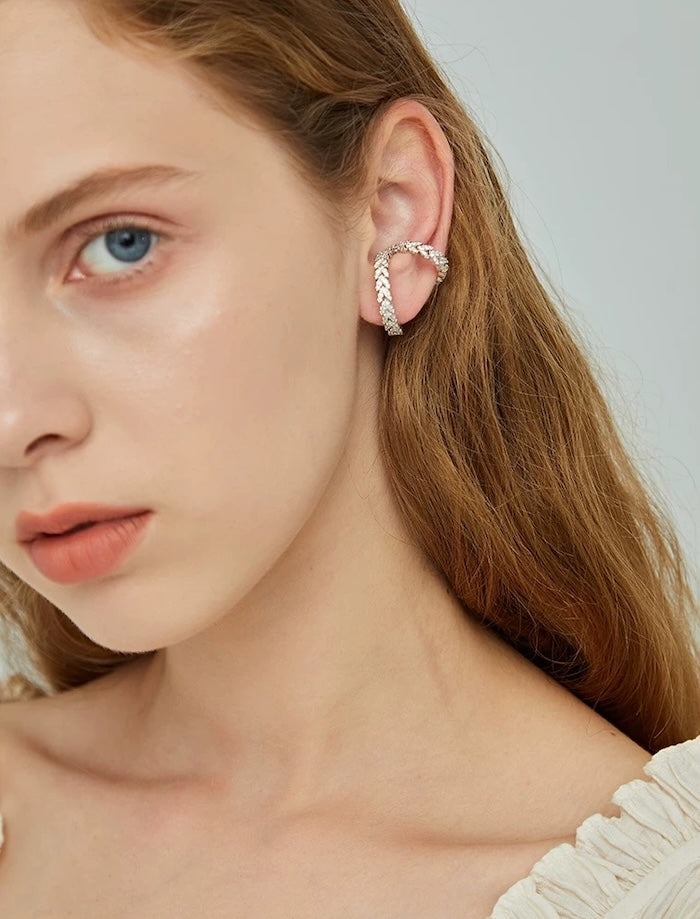 Double Hoops Dazzling Ear Cuff-One piece