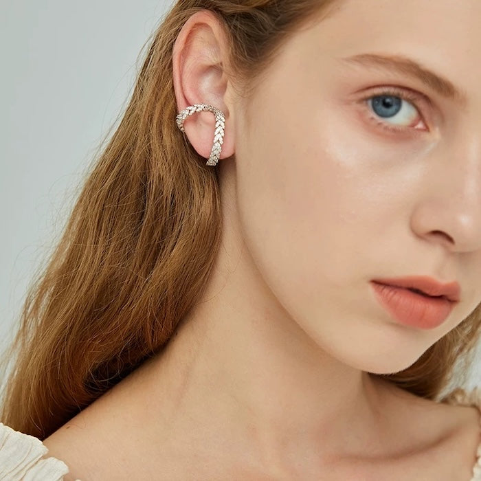 Double Hoops Dazzling Ear Cuff-One piece