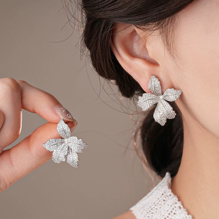 Dazzling Vivid Lily Flower Earrings