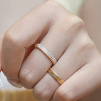 Dazzling Slim Layering Rings