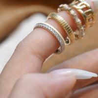Dazzling Slim Layering Rings