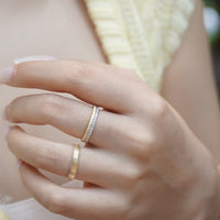 Dazzling Slim Layering Rings
