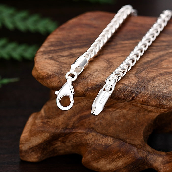 Classic Sterling Silver Dragon Chain Bracelet