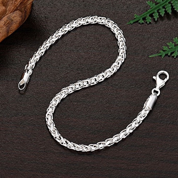 Classic Sterling Silver Dragon Chain Bracelet