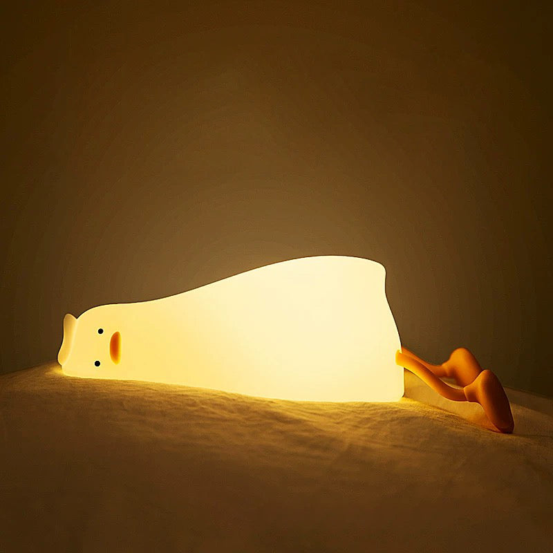 Cute Duck Night Lamp – Soft Silicone Baby Night Light