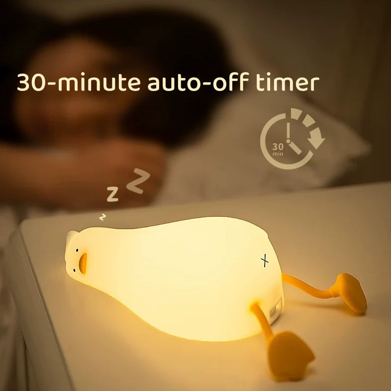 Cute Duck Night Lamp – Soft Silicone Baby Night Light