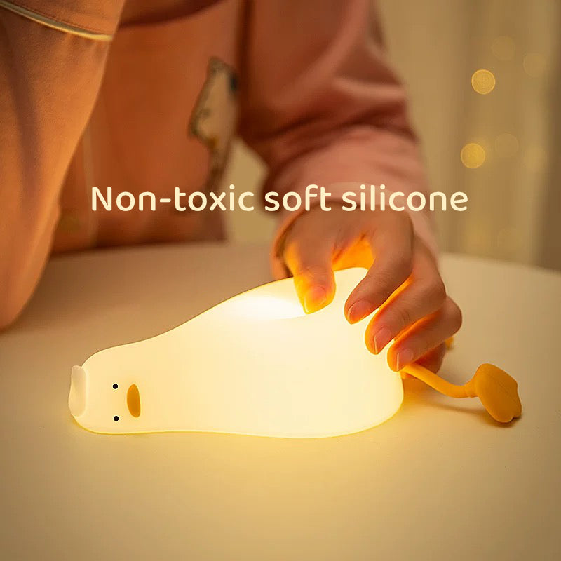 Cute Duck Night Lamp – Soft Silicone Baby Night Light