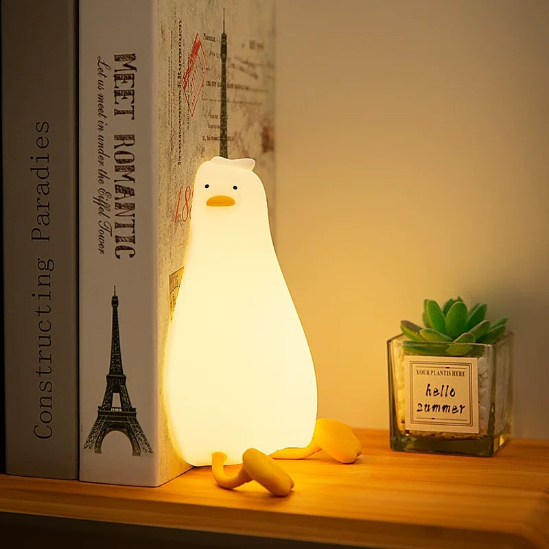Cute Duck Night Lamp – Soft Silicone Baby Night Light
