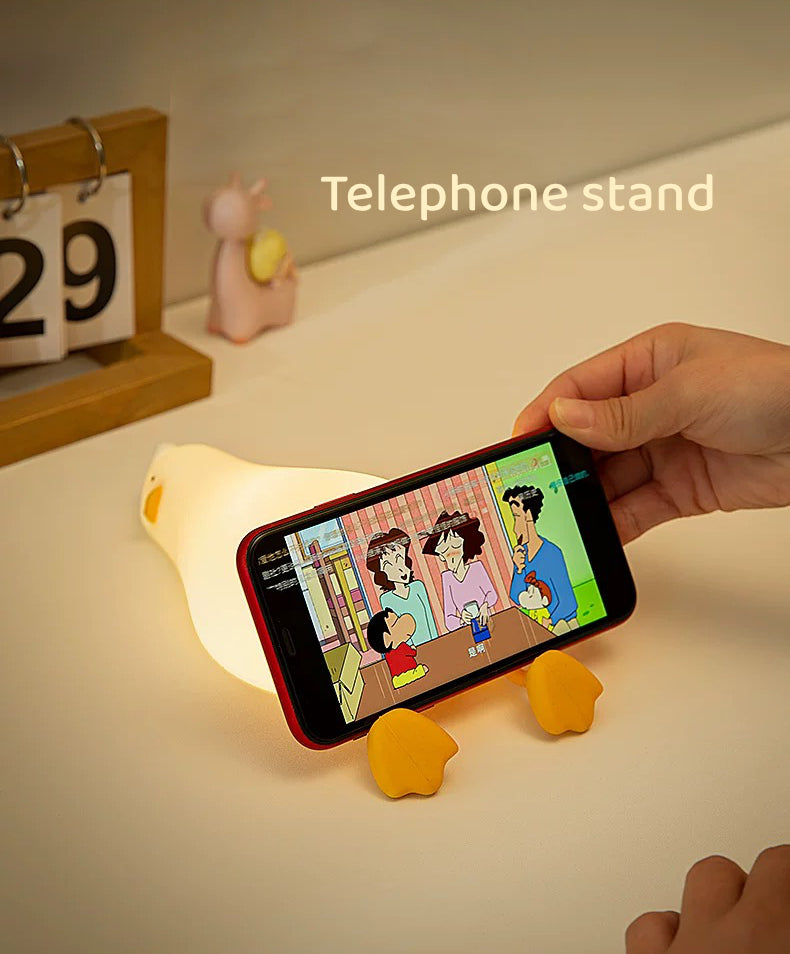 Cute Duck Night Lamp – Soft Silicone Baby Night Light