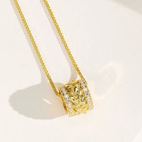 Golden Ears of Wheat Design Ring and Necklace