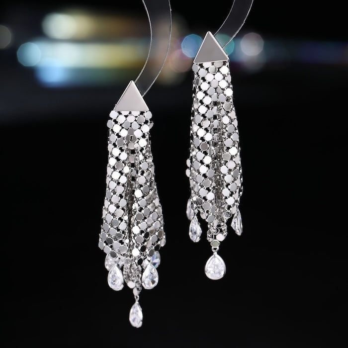 Glittering Fish Scales Cloth Earrings
