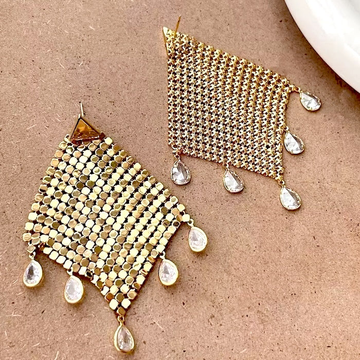 Glittering Fish Scales Cloth Earrings