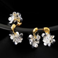 Shimmering Floral Drop Earrings