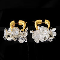 Shimmering Floral Drop Earrings