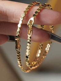 Gold Vermeil Hexagon Chain Bracelets