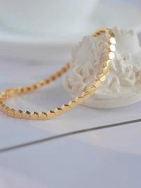 Gold Vermeil Hexagon Chain Bracelets