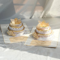3D Birthday Card - Luxurious Lace Cake Design 