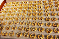 Hammered Gold Hoop Earrings – Modern Vintage Style