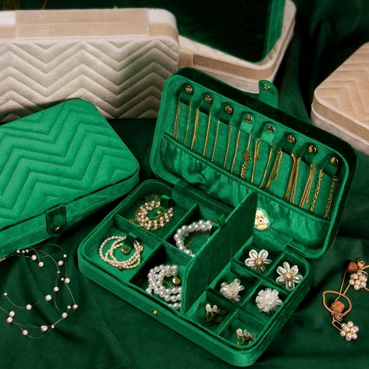 Luxury Velvet Large Jewelry Box