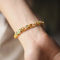 Vintage-Inspired Dazzling Kaleidoscope Bracelet