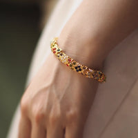 Vintage-Inspired Dazzling Kaleidoscope Bracelet