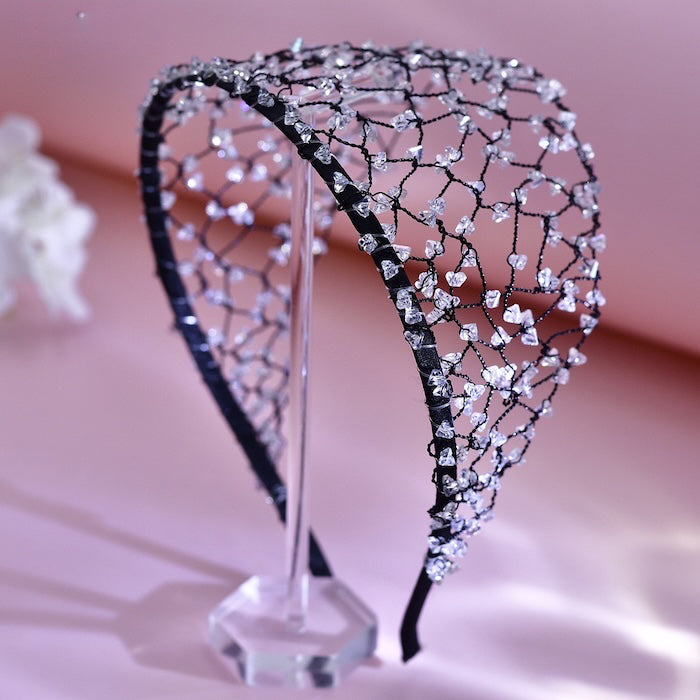 Luxurious Knitted Crystal Hairnet