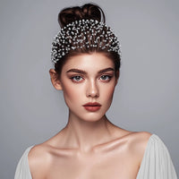 Luxurious Knitted Crystal Hairnet