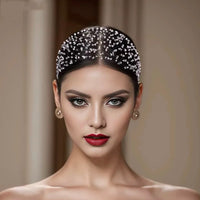 Luxurious Knitted Crystal Hairnet