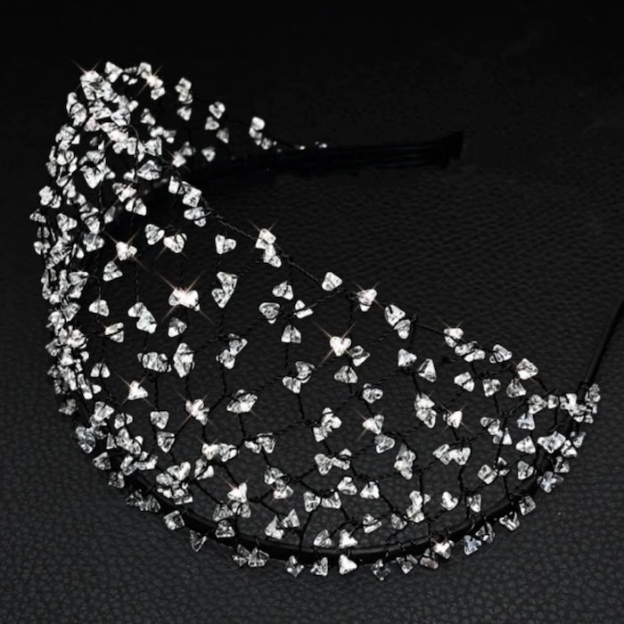 Luxurious Knitted Crystal Hairnet