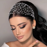 Luxurious Knitted Crystal Hairnet