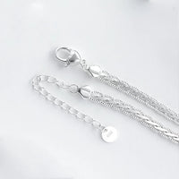 Sterling Silver Lace Weave Chain Necklace