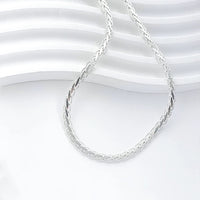 Sterling Silver Lace Weave Chain Necklace