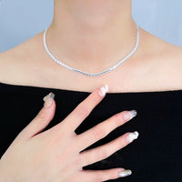Sterling Silver Lace Weave Chain Necklace