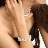 Knitted Pearl Sparkling Luxury Bracelet
