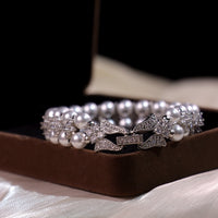 Knitted Pearl Sparkling Luxury Bracelet