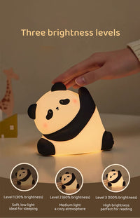 Kungfu Panda Night Light – Soft Silicone LED Lamp for Nursery & Bedside