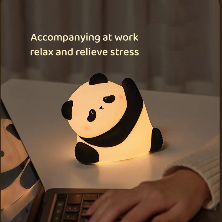 Kungfu Panda Night Light – Soft Silicone LED Lamp for Nursery & Bedside