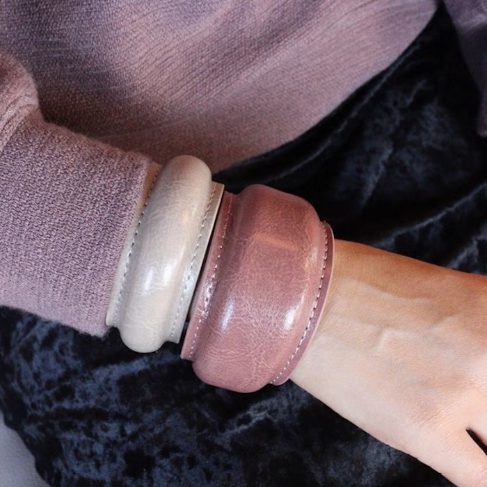 Chunky Minimalist Wide Leather Bangle