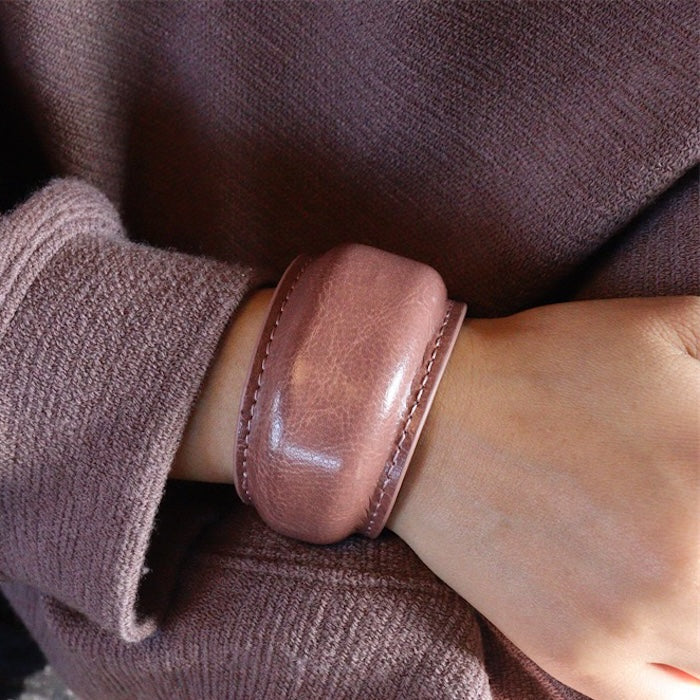 Chunky Minimalist Wide Leather Bangle