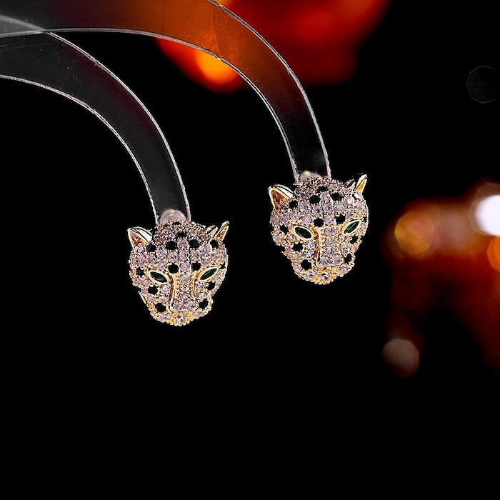 Luxury Zirconia Gold Plated Stud Earrings