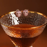 Luxury Zirconia Gold Plated Stud Earrings