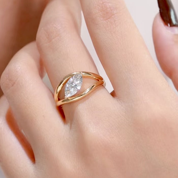 Dazzling Marquise Moissanite Ring